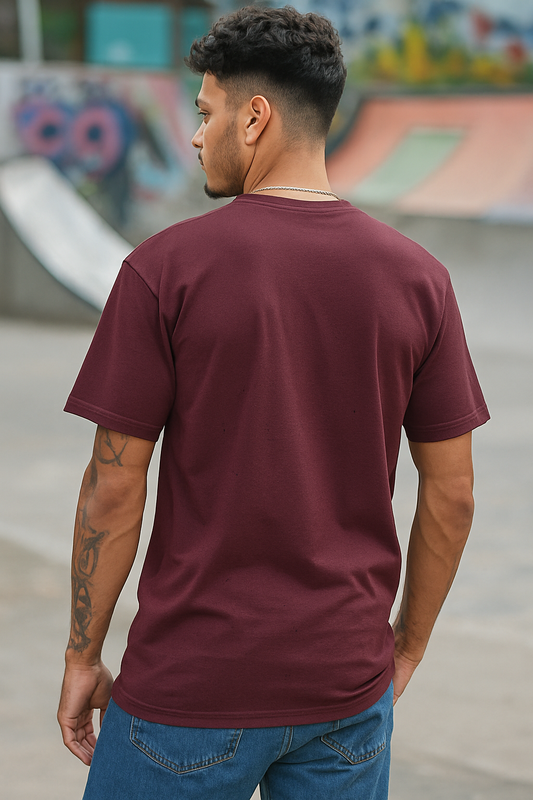 Urban Street Art Maroon T-Shirt – Regular Fit | Baefikra