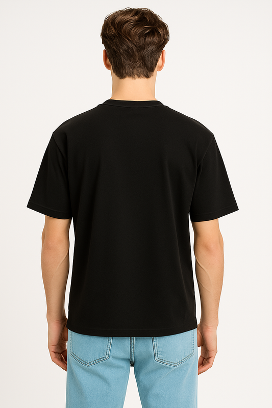 Classic Black Oversized T-Shirt for Men | Premium Streetwear by Baefikra
