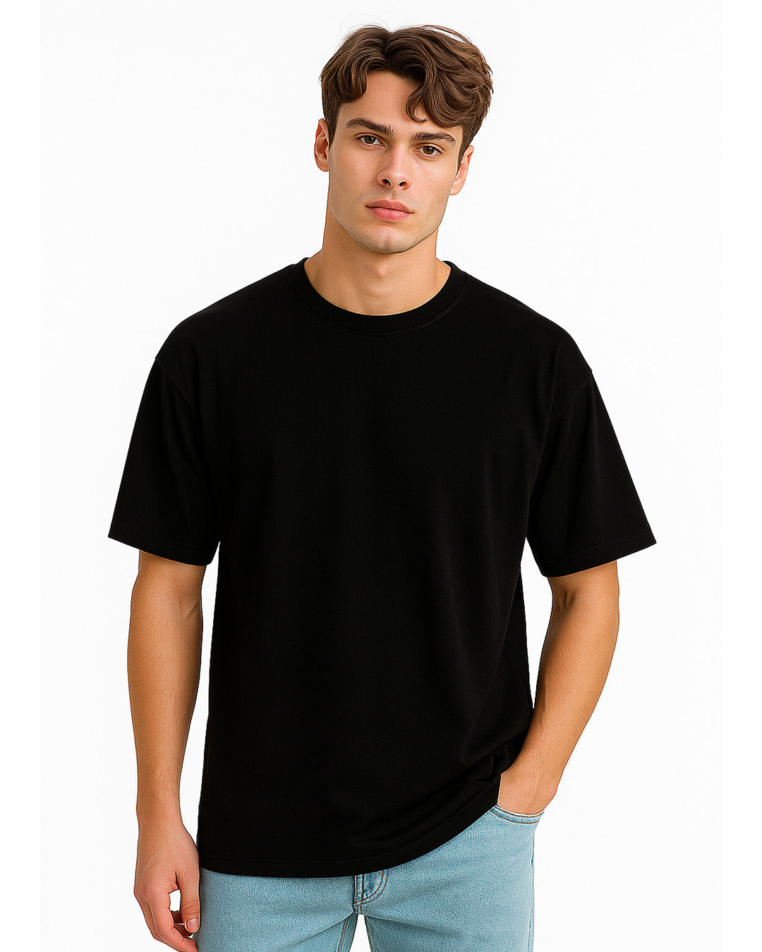 Classic Black Oversized T-Shirt for Men | Premium Streetwear by Baefikra